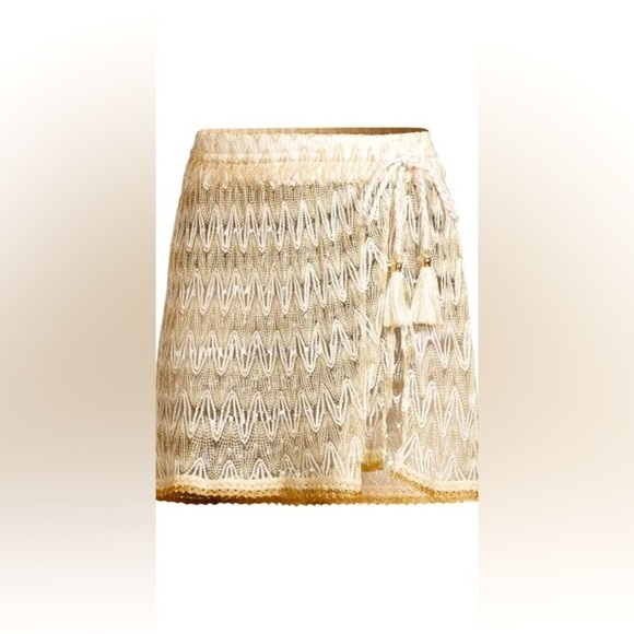 Ramy Brook Cream and Gold Swim Coverup - Picture 2 of 14